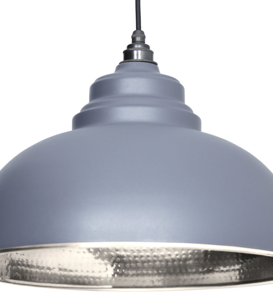 Dark Grey Hammered Nickel Harborne Pendant