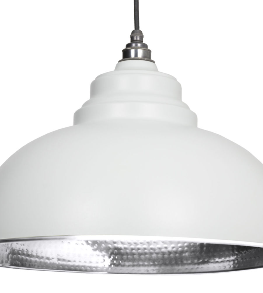 Light Grey Hammered Nickel Harborne Pendant