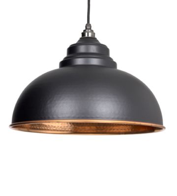 From The Anvil Black & Hammered Copper Harborne Pendant