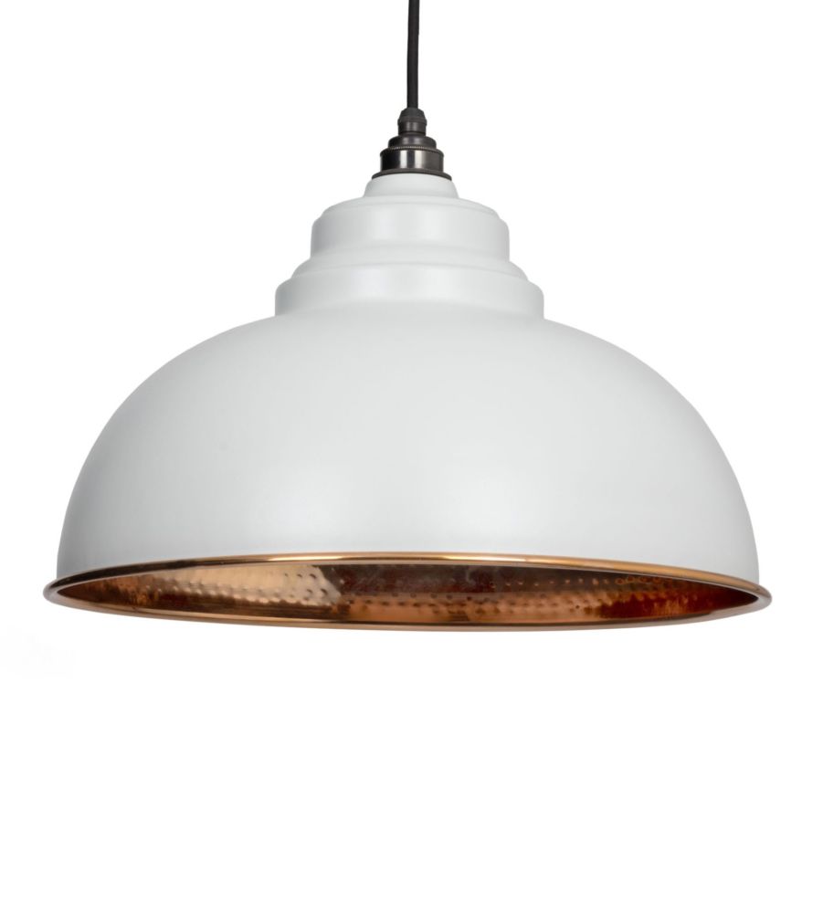 Light Grey & Hammered Copper Harborne Pendant