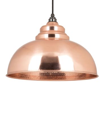 From The Anvil Hammered Copper Interior Harborne Pendant