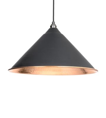 From The Anvil Black & Hammered Copper Hockley Pendant