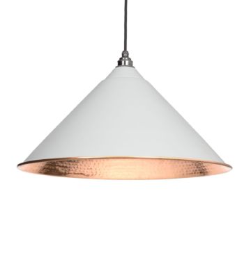 From The Anvil Light Grey & Hammered Copper Hockley Pendant