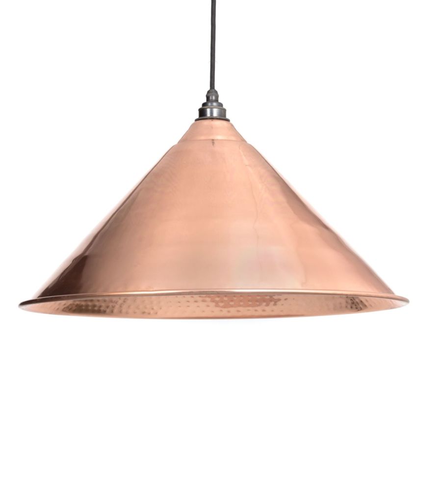 Hammered Copper Interior Hockley Pendant