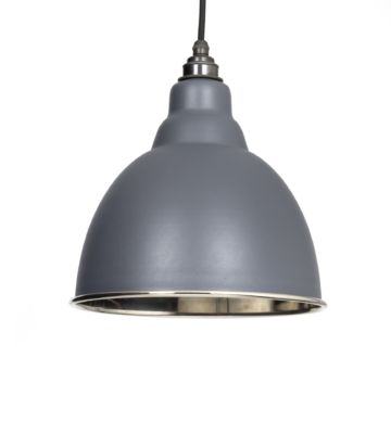 From The Anvil Dark Grey & Smooth Nickel Brindley Pendant