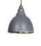 Dark Grey & Smooth Nickel Brindley Pendant