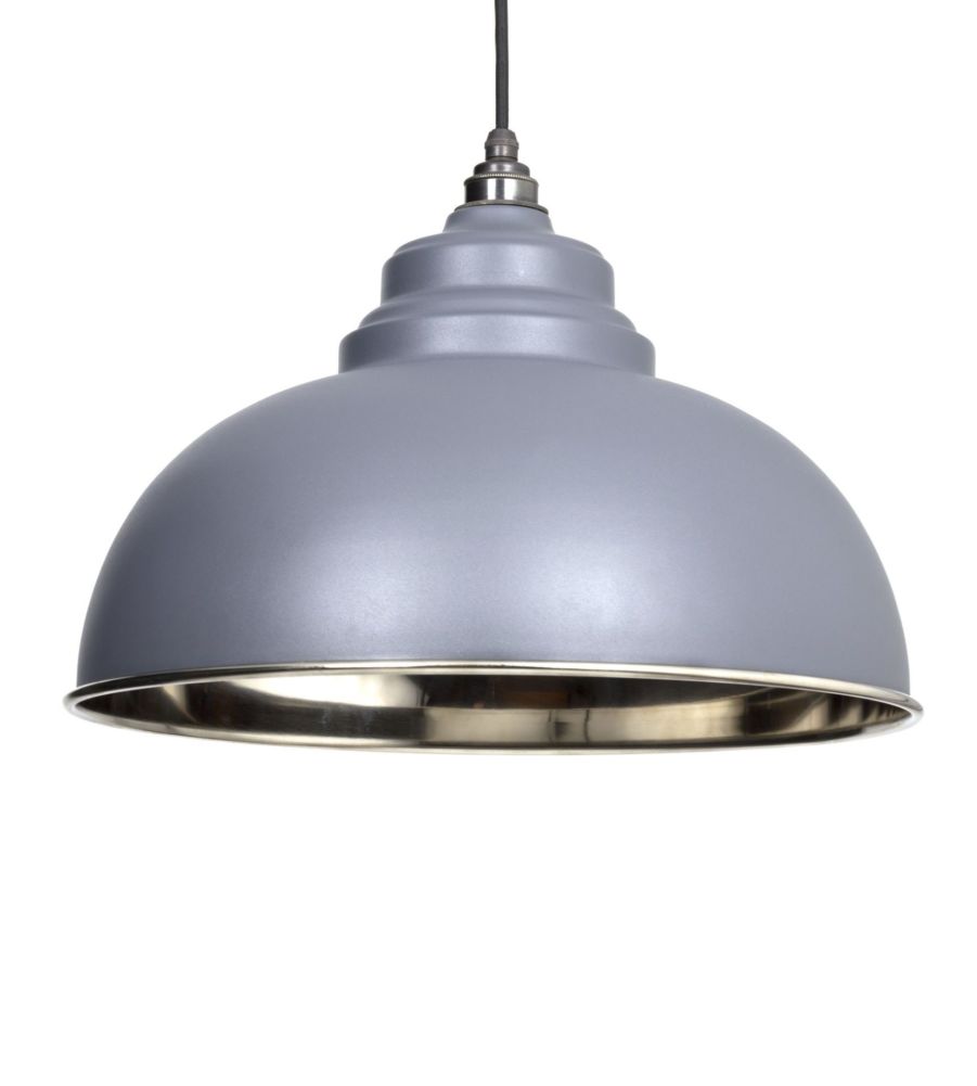 Dark Grey & Smooth Nickel Harborne Pendant