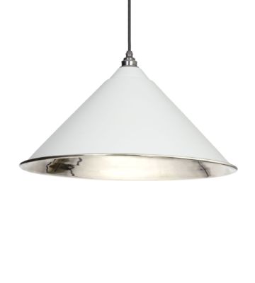 From The Anvil Light Grey & Smooth Nickel Hockley Pendant