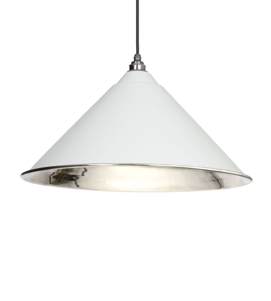 Light Grey & Smooth Nickel Hockley Pendant