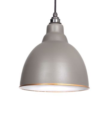 From The Anvil Warm Grey & White Interior Brindley Pendant