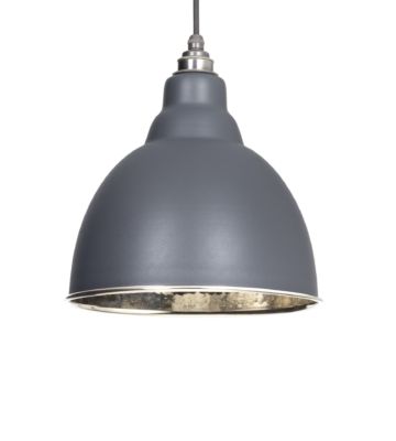 From The Anvil Dark Grey & Hammered Nickel Brindley Pendant