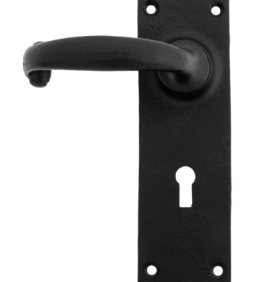 From The Anvil Black Cottage Lever Lock Set