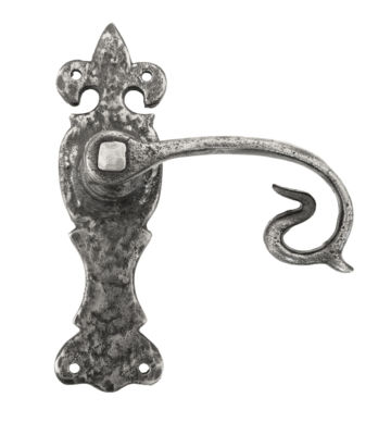 From The Anvil Natural Textured Curly Lever Latch Set