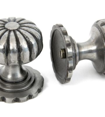 From The Anvil Natural Smooth Cabinet Knob (with base) – Large