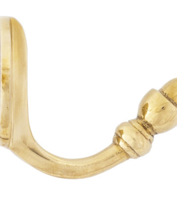 From The Anvil Polished Brass Coat Hook