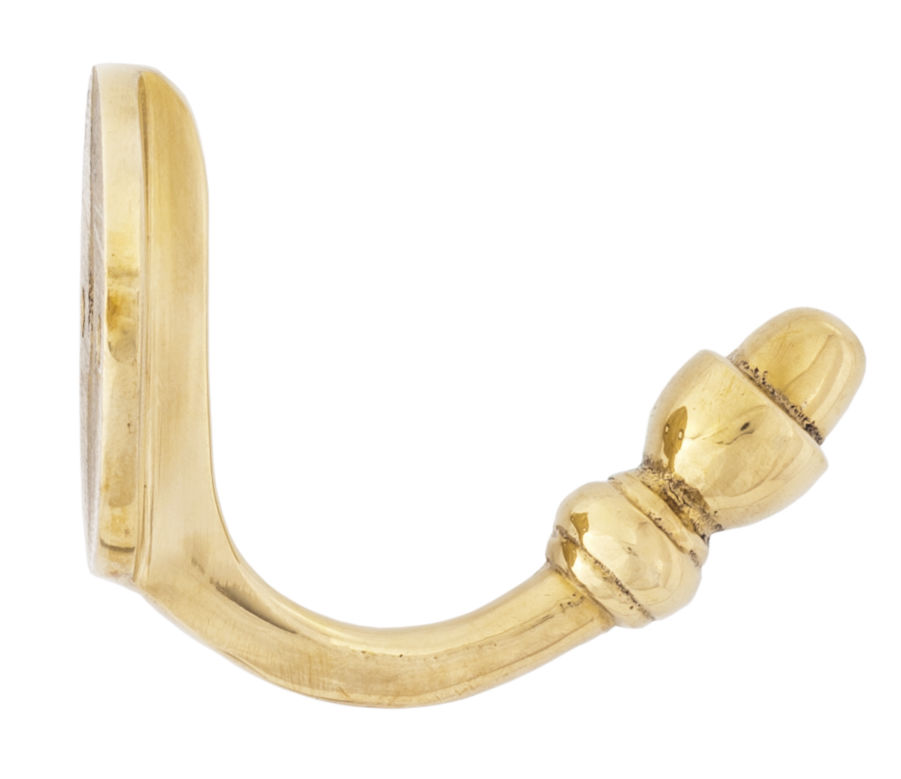 From The Anvil Polished Brass Coat Hook