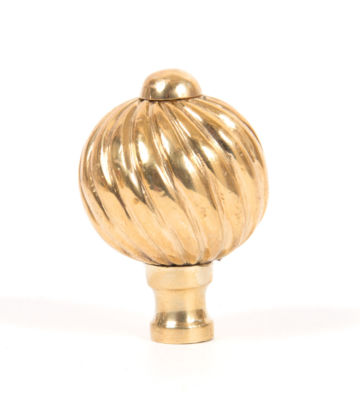 From The Anvil Polished Brass Spiral Cabinet Knob – Small