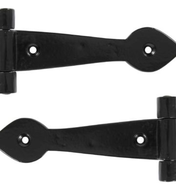 From The Anvil Black Smooth 6″ T Hinge (pair)