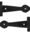 From The Anvil Black Smooth 6" T Hinge (pair)