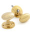 From The Anvil Polished Brass Oval Mortice/Rim Knob Set