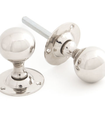 From The Anvil Polished Nickel Ball Mortice Knob Set