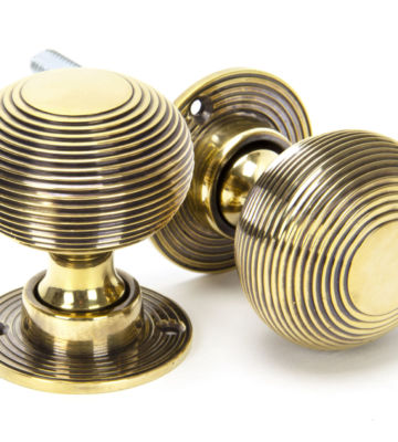 From The Anvil Aged Brass Beehive Mortice/Rim Knob Set