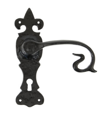 From The Anvil Black Curly Lever Lock Set