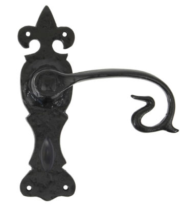 From The Anvil Black Curly Lever Bathroom Set