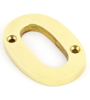 From The Anvil Polished Brass Numeral 0