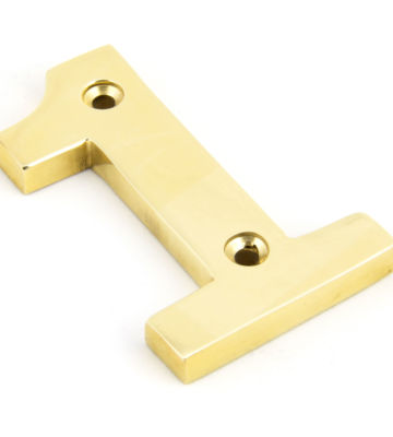 From The Anvil Polished Brass Numeral 1