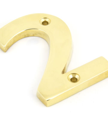 From The Anvil Polished Brass Numeral 2