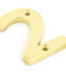 From The Anvil Polished Brass Numeral 2