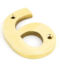 From The Anvil Polished Brass Numeral 6