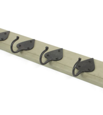 From The Anvil Cottage Coat Rack – Beeswax & Olive Green