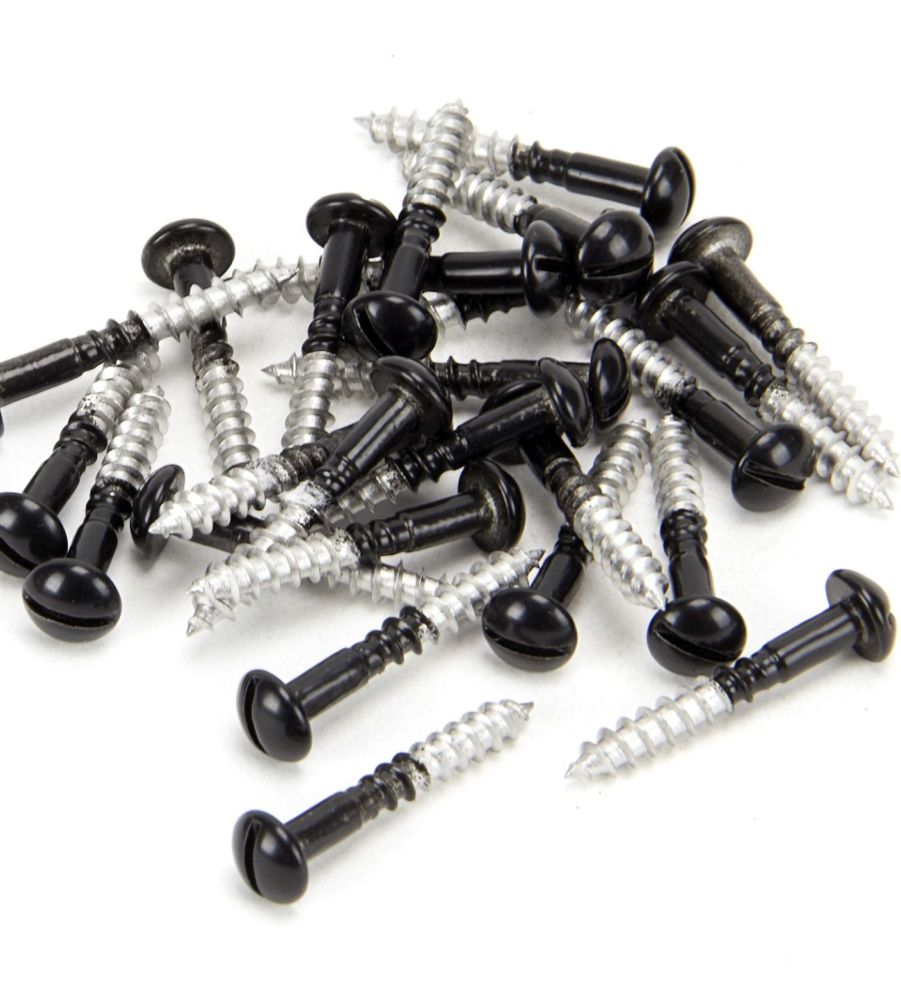 Black SS 3.5 x 25mm Round Head Screws (25)