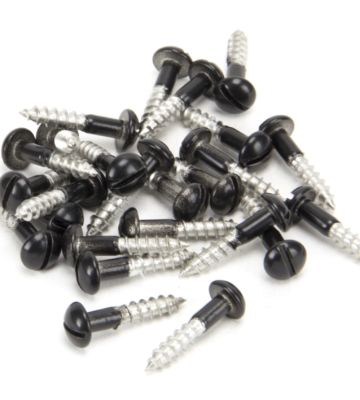 From The Anvil Black SS 4.0 X 20mm Round Head Screws (25)
