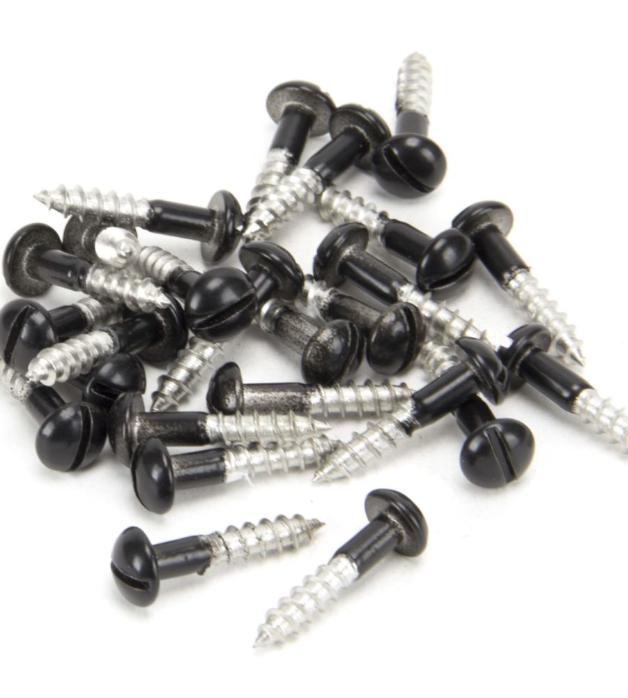 Black SS 4.0 x 20mm Round Head Screws (25)