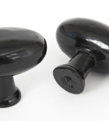 From The Anvil Oval Cabinet Knob – Black