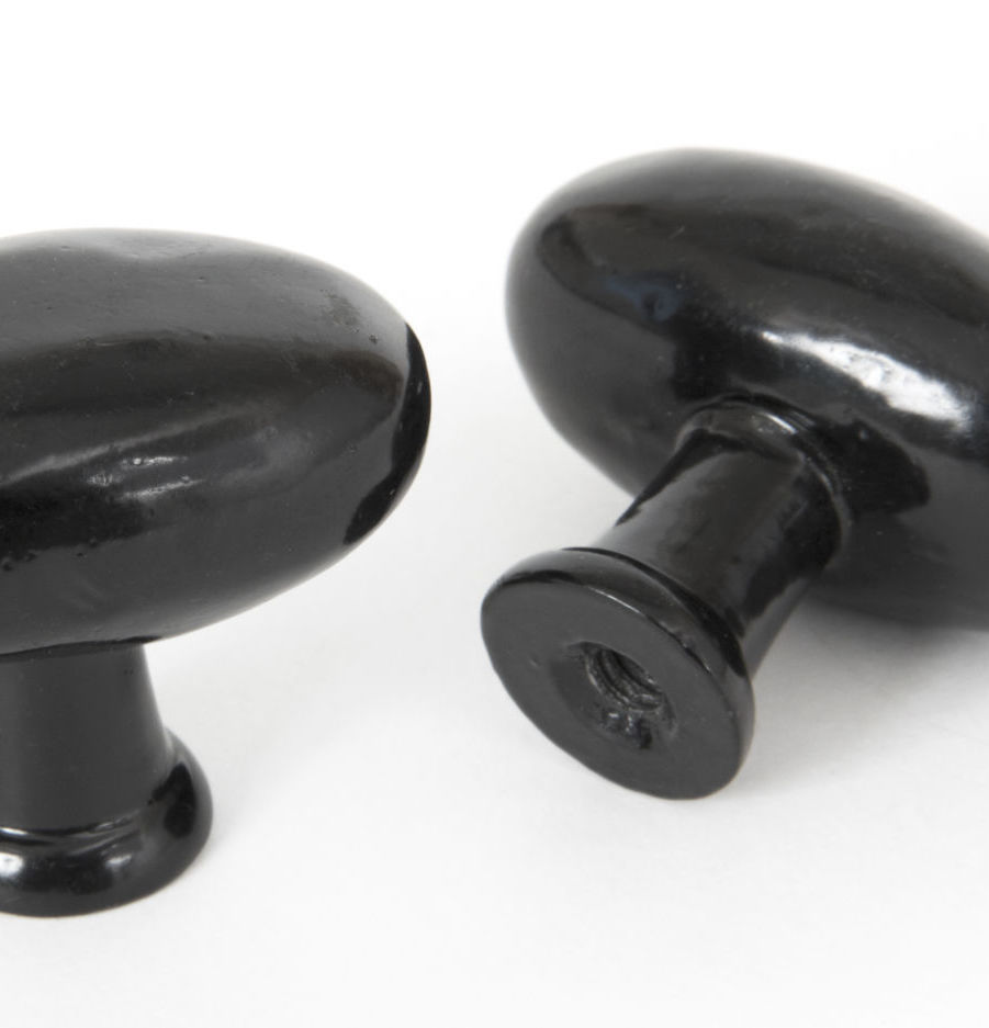 From The Anvil Oval Cabinet Knob - Black