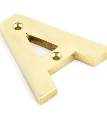 From The Anvil Polished Brass Letter A