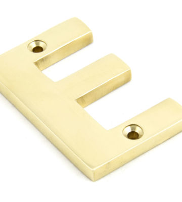 From The Anvil Polished Brass Letter E