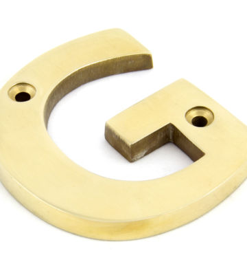 From The Anvil Polished Brass Letter G