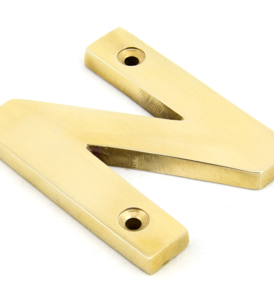 From The Anvil Polished Brass Letter N