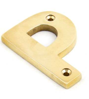 From The Anvil Polished Brass Letter P