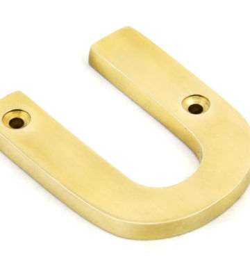 From The Anvil Polished Brass Letter U