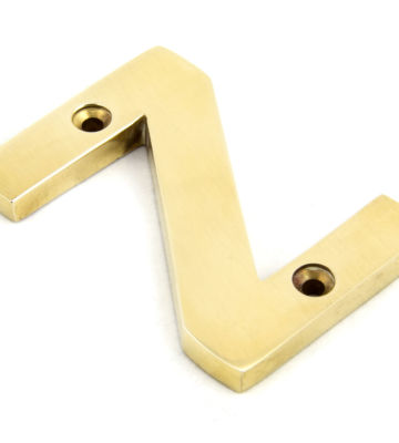 From The Anvil Polished Brass Letter Z