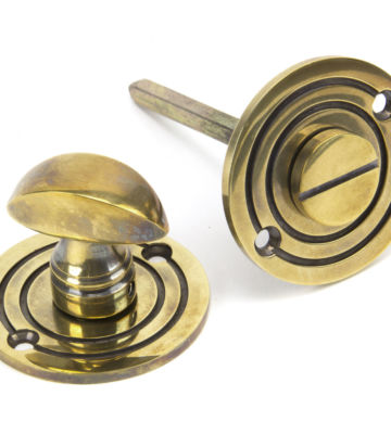 From The Anvil Aged Brass Round Bathroom Thumbturn