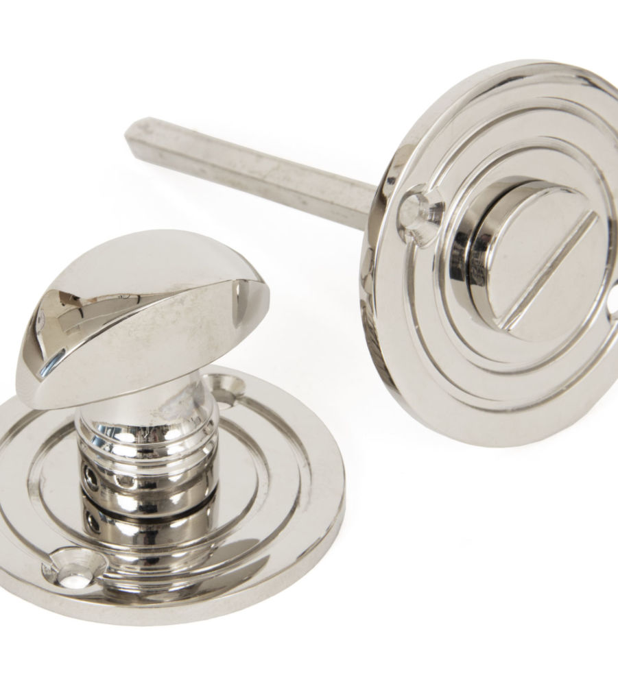 Polished Nickel Round Bathroom Thumbturn