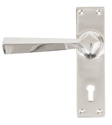 From The Anvil Polished Chrome Straight Lever Lock Set