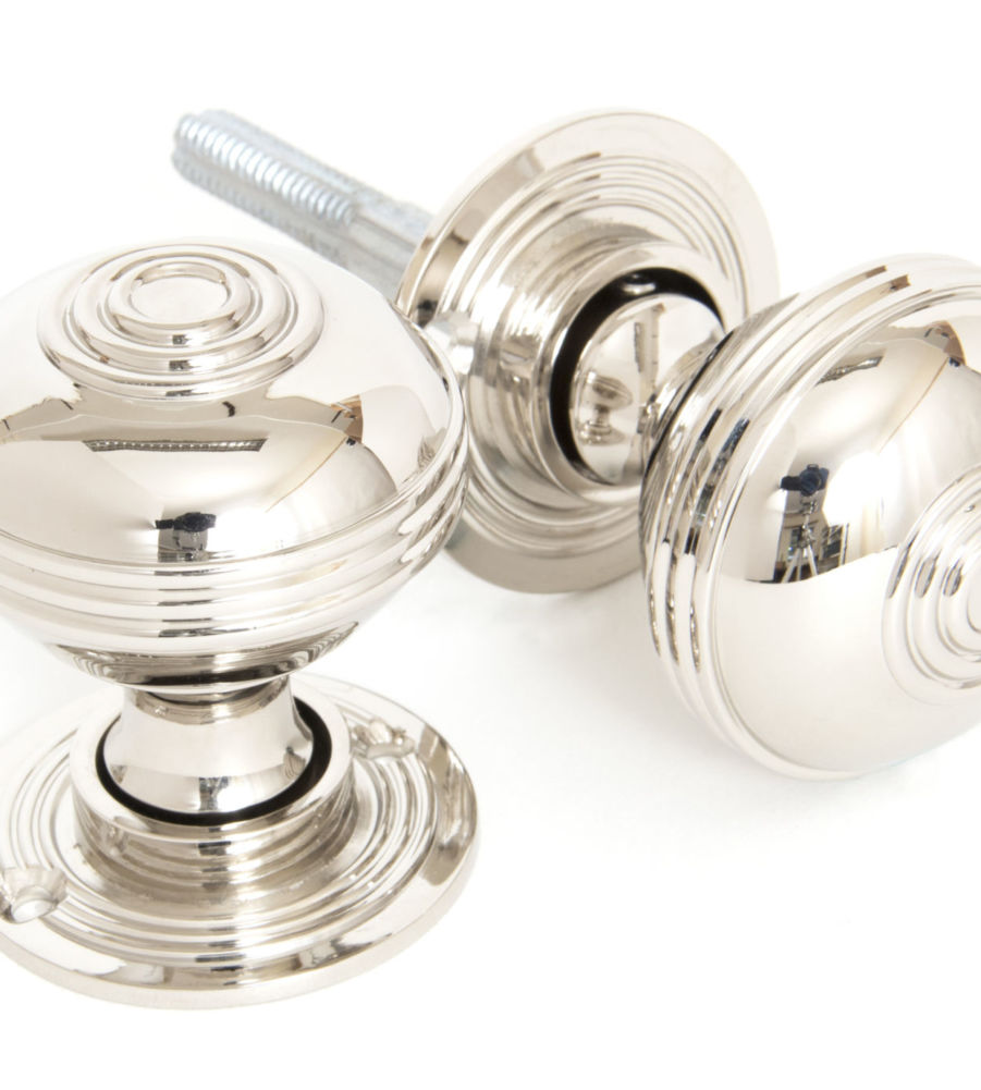 From The Anvil Polished Nickel Prestbury Mortice/Rim Knob Set - 50mm